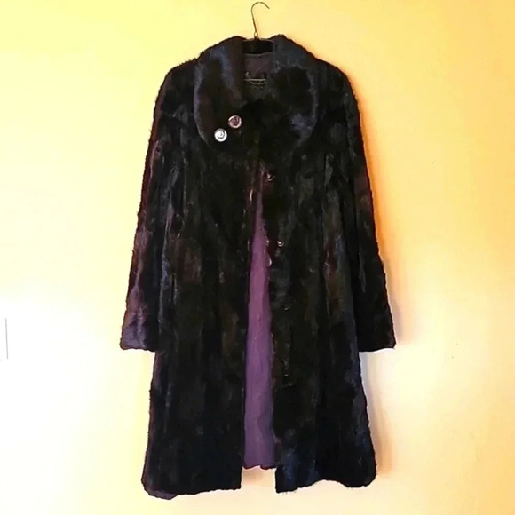 SAFURON MINK OVERCOAT - Picture 1 of 15